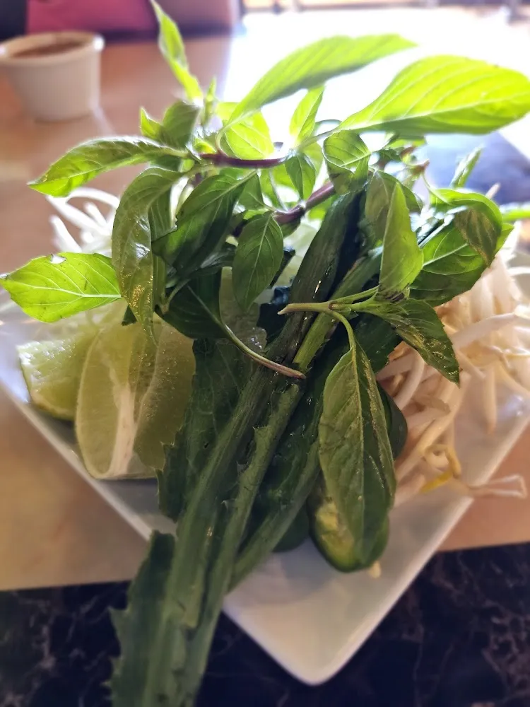 Mint Culantro Beansprouts Lime Jalepeno